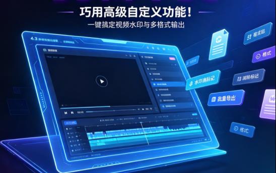 剪辑干货｜巧用高级自定义功能！一键搞定视频水印与多格式输出