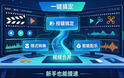 批量剪辑神器！一键搞定视频格式转换、合并、配乐，新手也能提速