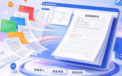 别再一个个复制粘贴了：用首助编辑高手，把多份文本一键合并成一篇