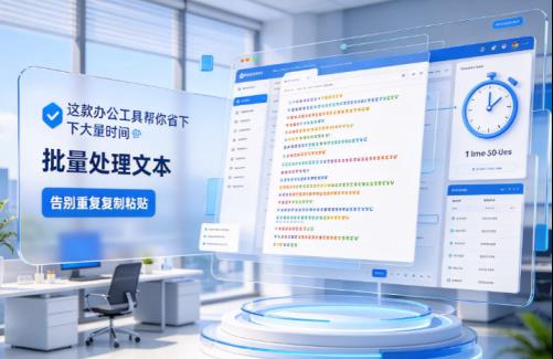 批量处理文本不用反复复制粘贴，这款办公工具帮你省下大量时间